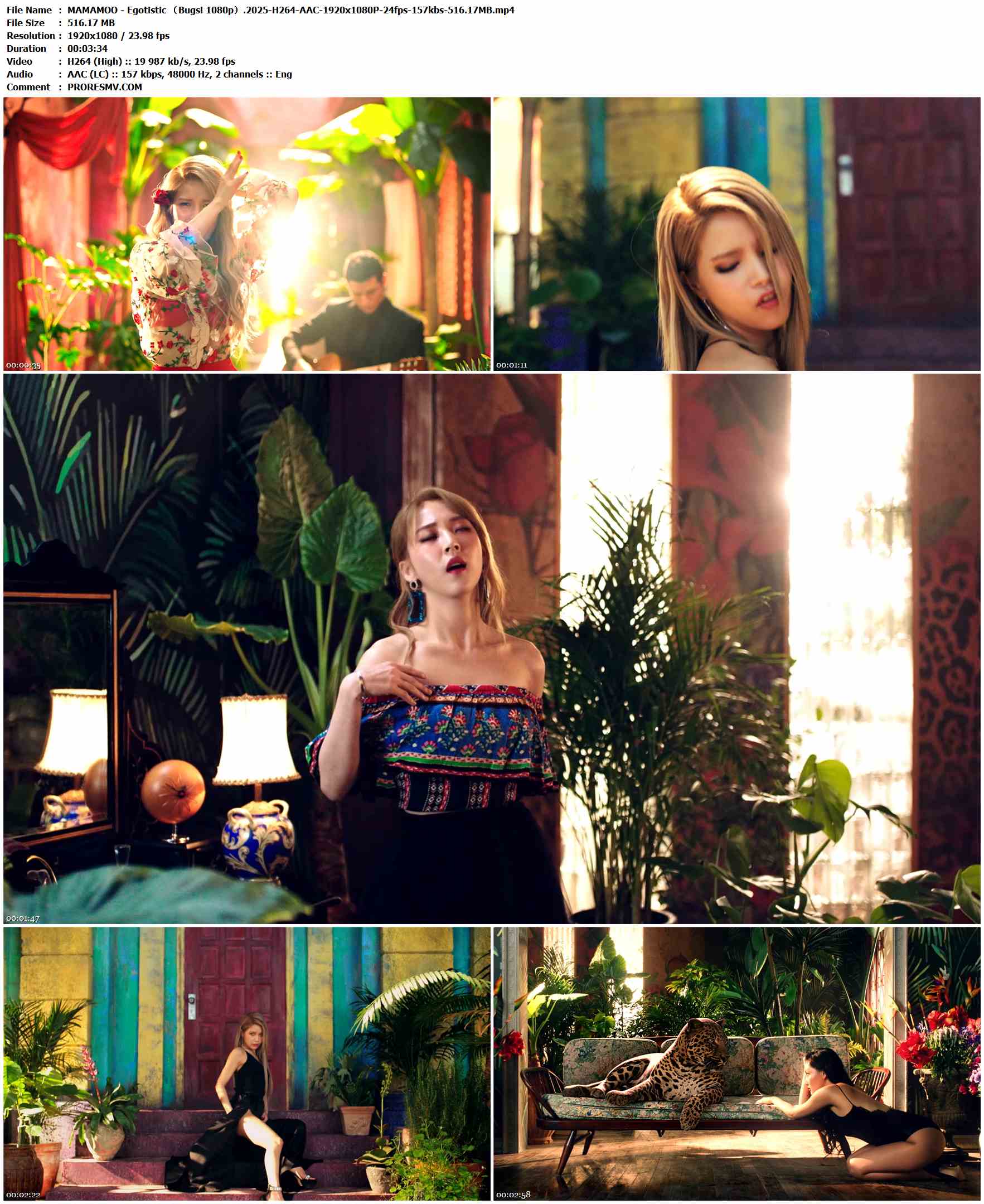 MAMAMOO - Egotistic （Bugs! 1080p）.2025-H264-AAC-1920x1080P-24fps-157kbs-516.17MB官方MV_高清MV